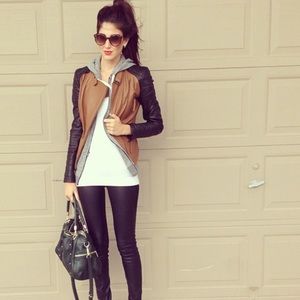 Gianni Bini 100% leather jacket XS